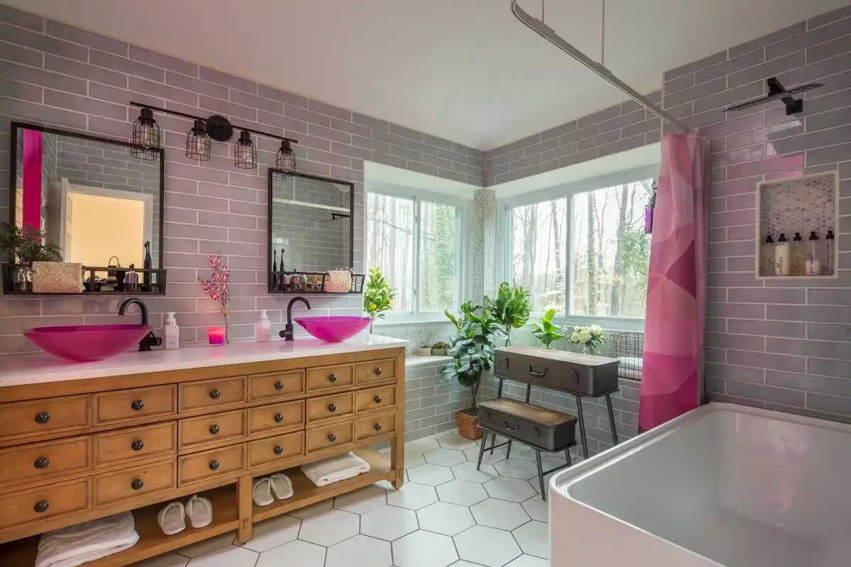 Bathroom renovation after water damage restoration in Savoy