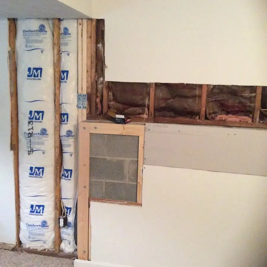 Wall insulation replacement during Contents Cleaning & Restoration in Savoy